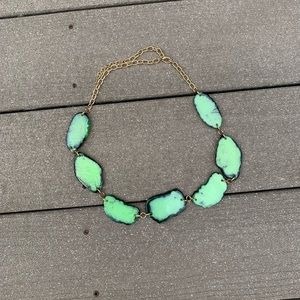 Chunky Green Stone Statement Necklace